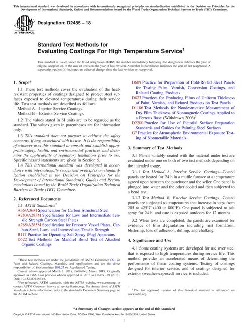 ASTM D2485-18