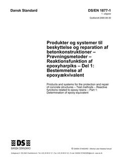 DANSK DS/EN 1877-1
