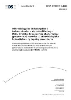 DANSK DS/EN ISO 16140-6