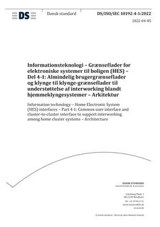 DANSK DS/ISO/IEC 10192-4-1
