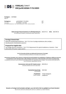 DANSK DSF/PRHD 60364-7-712