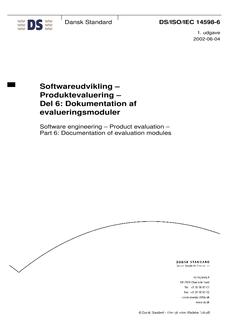DANSK DS/ISO/IEC 14598-6