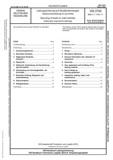 VDI VDI 2700 BLATT 3.1