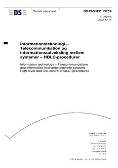 DANSK DS/ISO/IEC 13239