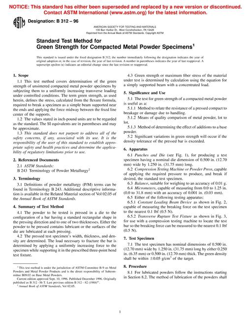 ASTM B312-96