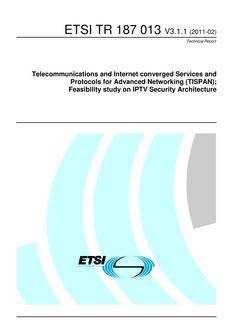 ETSI TR 187 013