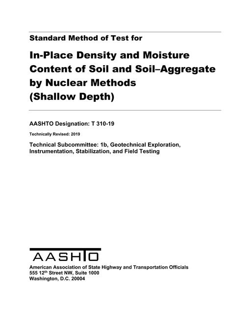 AASHTO T 310-19