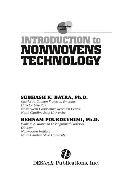 Introduction to Nonwovens Technology