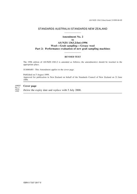 AS/NZS 1363.2(INT):1996 AMDT 2