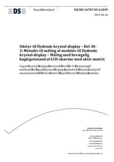 DANSK DS/IEC 61747-30-3