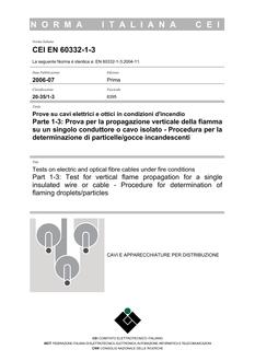 CEI EN 60332-1-3