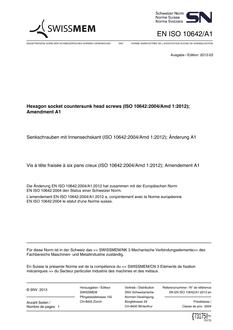 SNV SN EN ISO 10642/A1