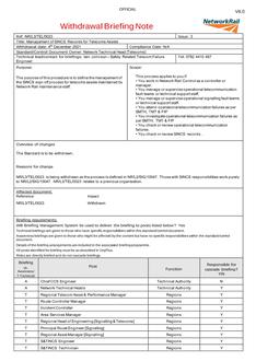 NR NR/L3/TEL/0023 ISSUE 3