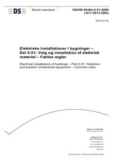 DANSK DS/HD 60364-5-51+A11 (SIK)
