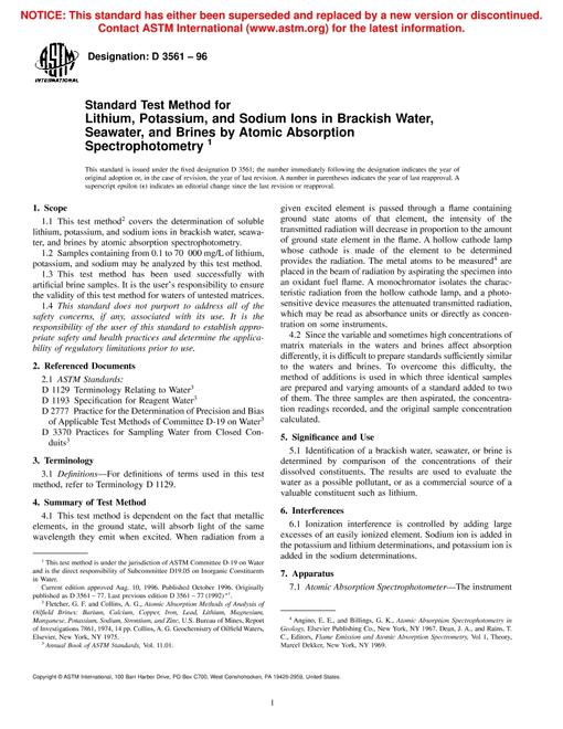 ASTM D3561-96