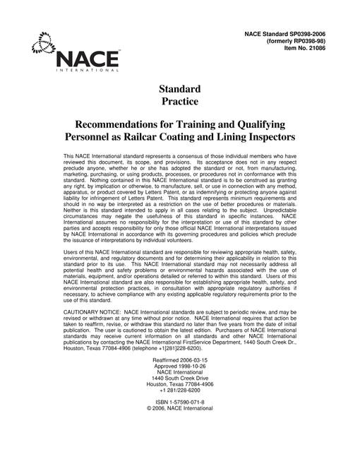 NACE SP0398-2006