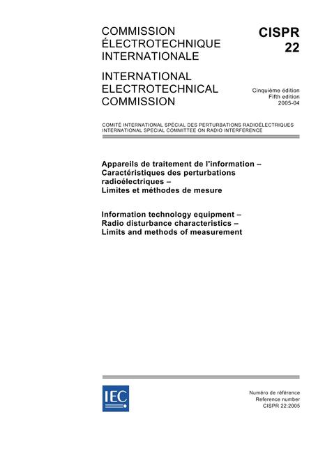CISPR 22 Ed. 5.0 b:2005