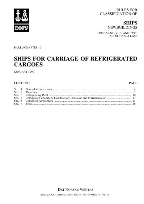 DNV DNV-RU-SHIPS PART 5 CHAPTER 10