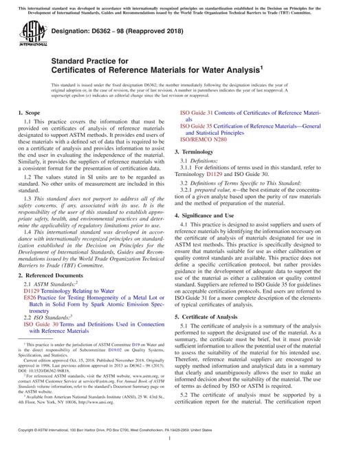 ASTM D6362-98(2018)
