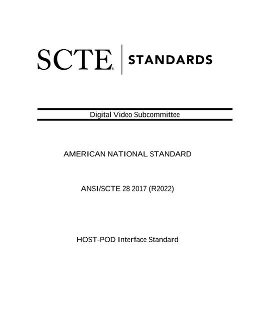SCTE 28 2017(R2022)