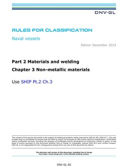 DNV DNVGL-RU-NAVAL PART 2 CHAPTER 3