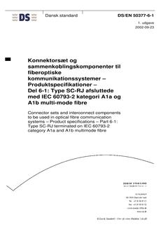 DANSK DS/EN 50377-6-1