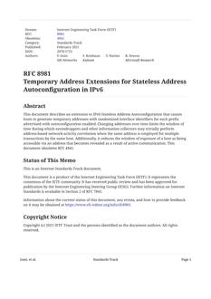 IETF RFC 8981