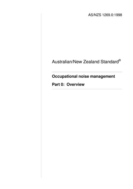 AS/NZS 1269.0:1998