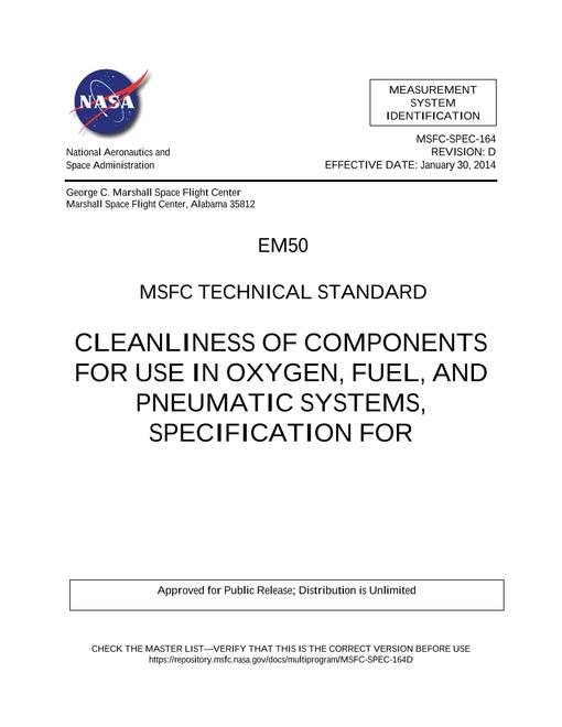 NASA MSFC-SPEC-164 Rev. D