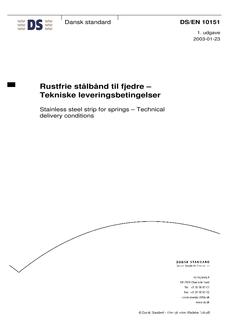 DANSK DS/EN 10151
