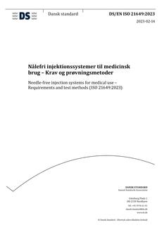 DANSK DS/EN ISO 21649