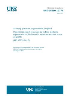 AENOR UNE-EN ISO 15774