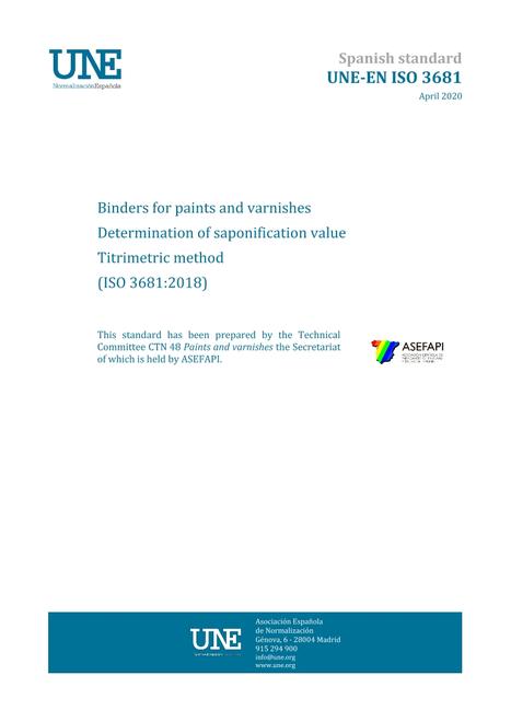AENOR UNE-EN ISO 3681