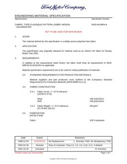 FORD WSS-M1H854-A