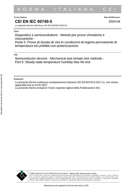 CEI EN IEC 60749-5