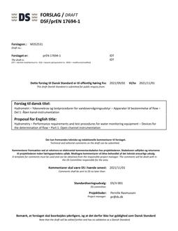 DANSK DSF/PREN 17694-1