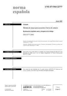 AENOR UNE-EN ISO 22777