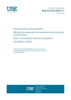 AENOR UNE-EN ISO 28927-1