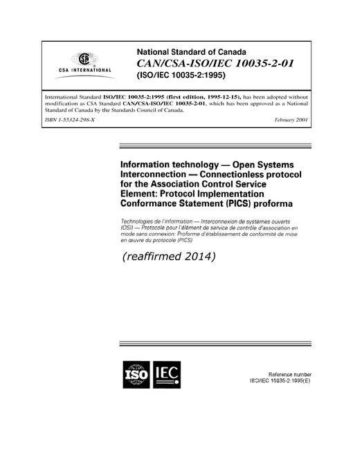 CAN/CSA-ISO/IEC 10035-2-01 (R2014)