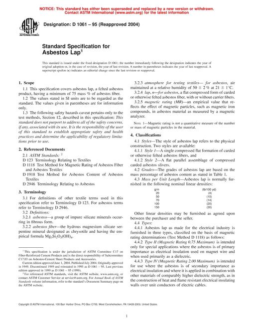 ASTM D1061-95(2004)