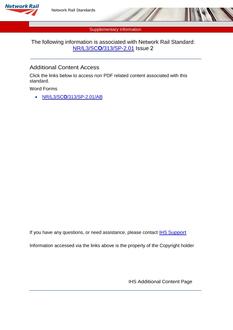 NR NR/L3/SCO/313/SP-2.01 ISSUE 2