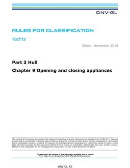 DNV DNVGL-RU-YACHT PART 3 CHAPTER 9