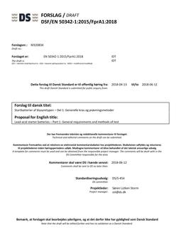 DANSK DSF/EN 50342-1/FPRA1