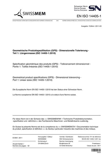 SNV SN EN ISO 14405-1