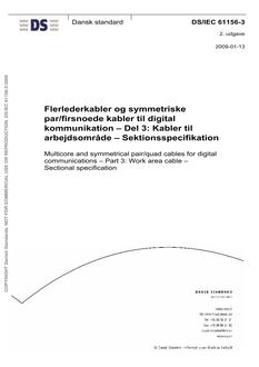 DANSK DS/IEC 61156-3