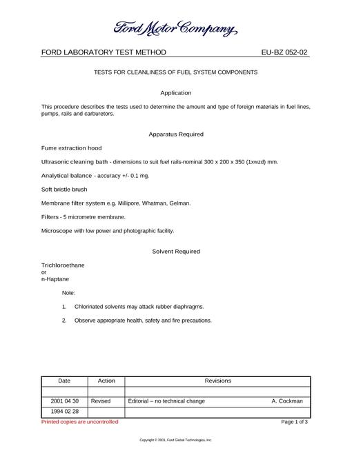 FORD FLTM EU-BZ 052-02