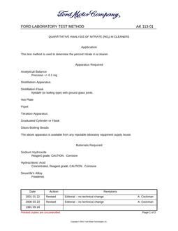 FORD FLTM AK 113-01
