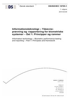 DANSK DS/ISO/IEC 19795-1