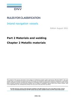DNV DNV-RU-INV PART 2 CHAPTER 2