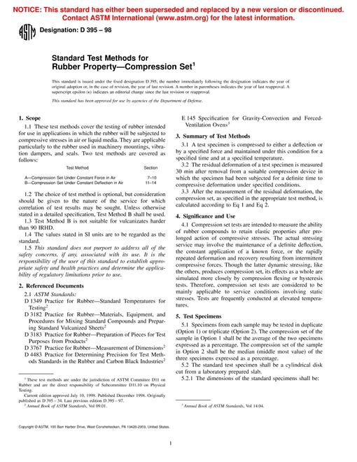 ASTM D395-98